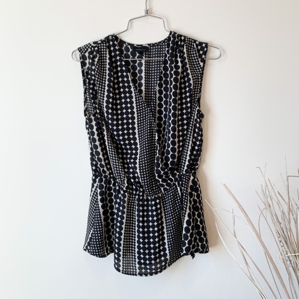 3/$25 Who What Wear Black White Circle Tank Top